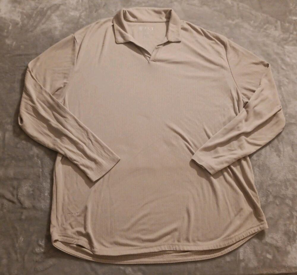 BYLT Premium Basics Performance Long Sleeve Polo Shirt Mens 2XL